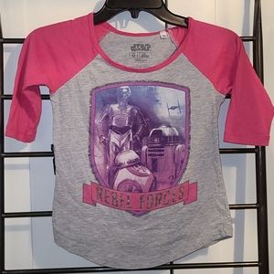 Girl's star wars baseball T